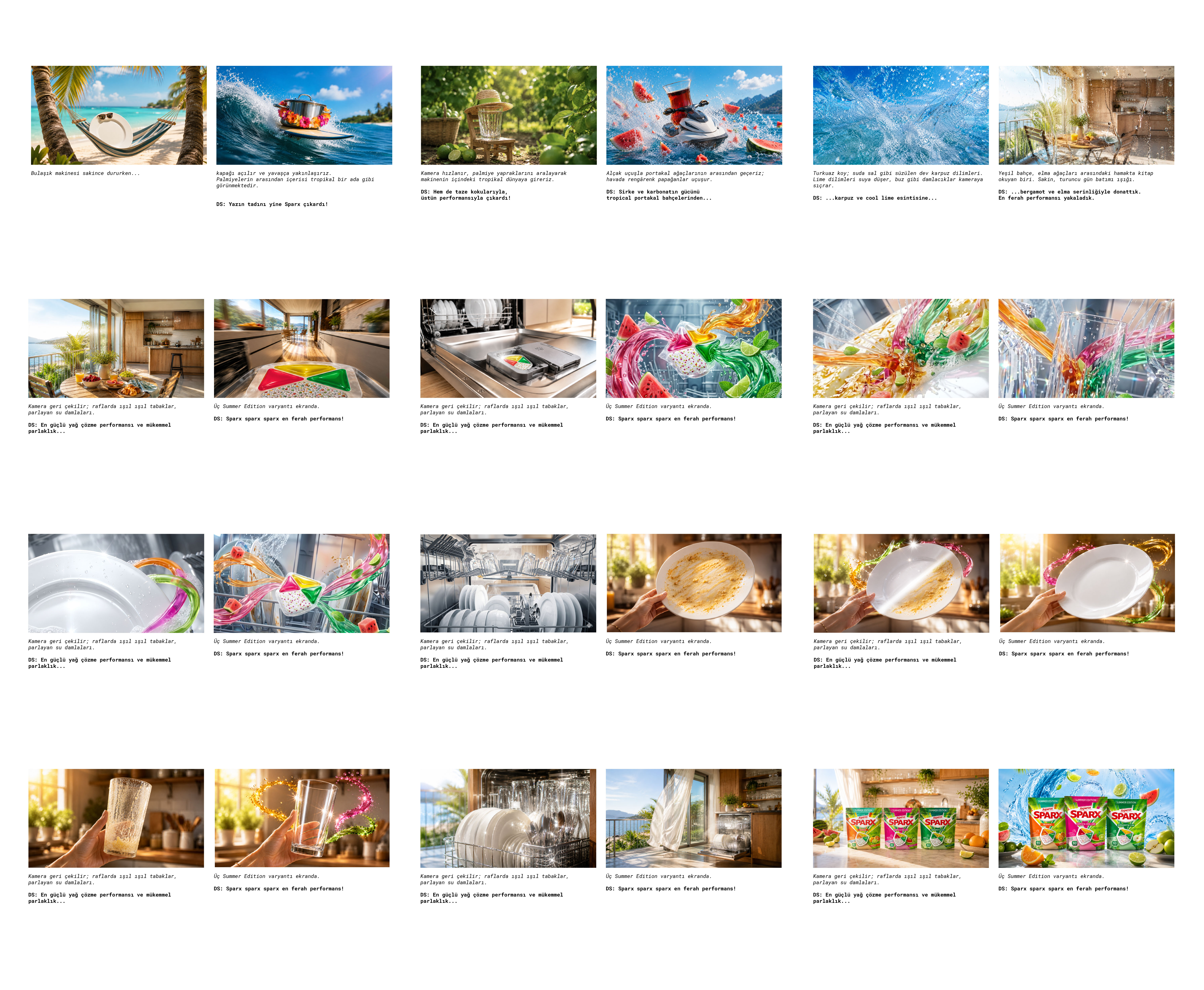 Sparx Summer Edition — lansman filmi storyboard